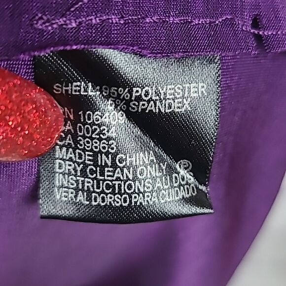 TAHARI Purple Plum Tiered Sheath Dress Matte Jersey MOTB Wedding Party Formal - Picture 11 of 11